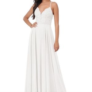 Azazie Sonya in Ivory